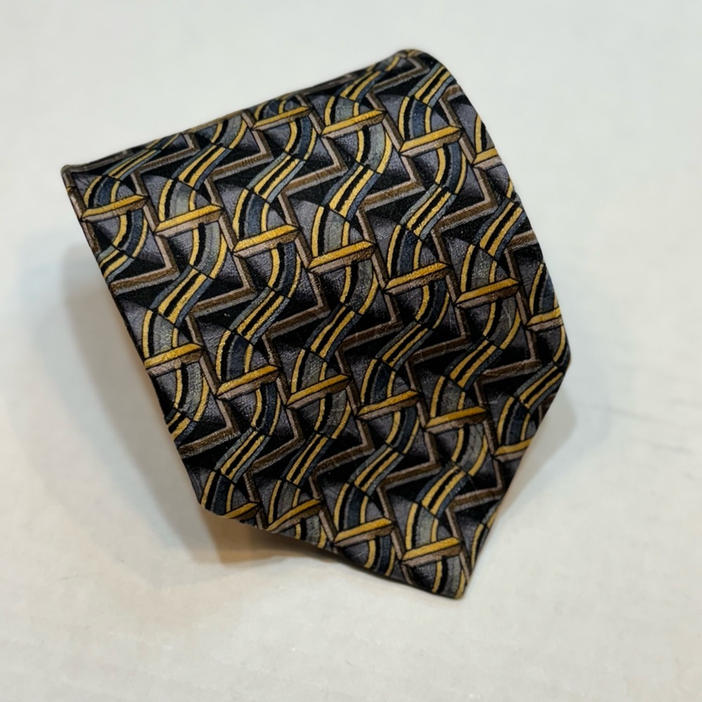 Jerry Garcia J Garcia Geometric Pattern Tie Grateful Dead Vintage Tie EUC